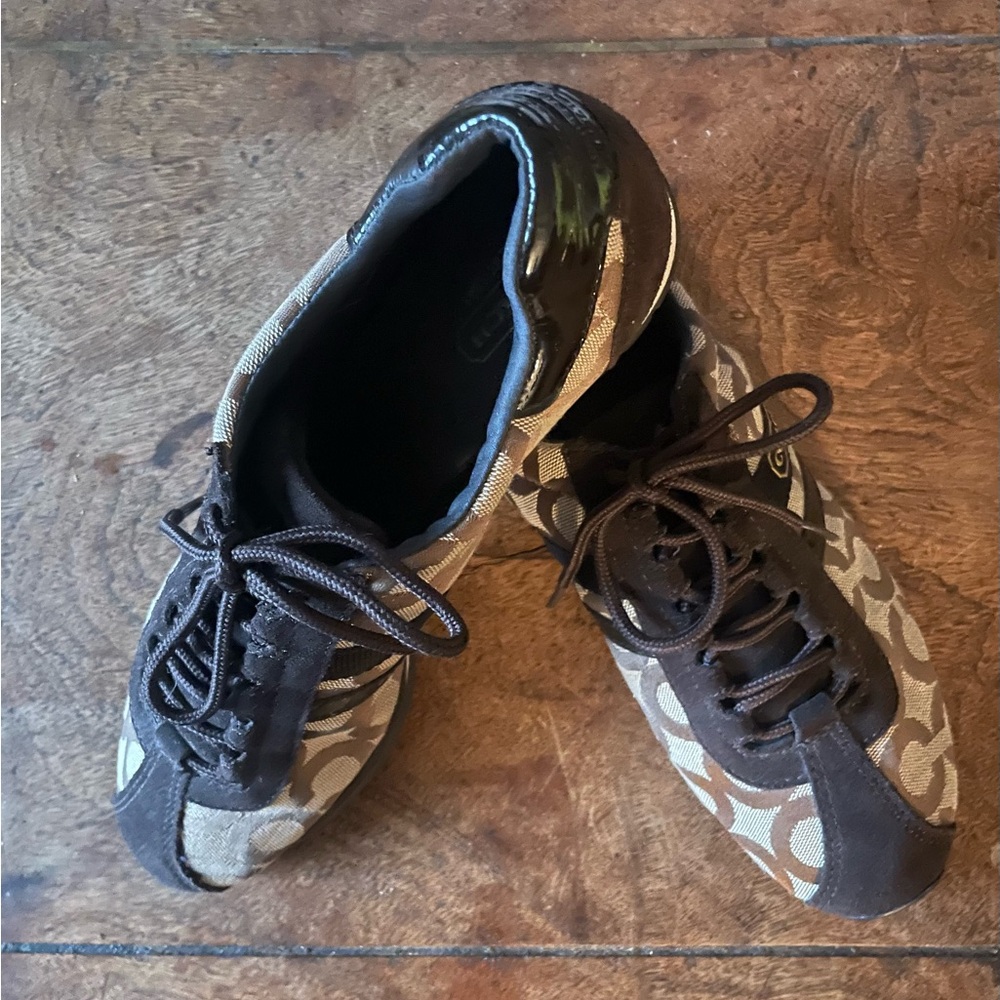 Coach Brown Monogram Sneakers